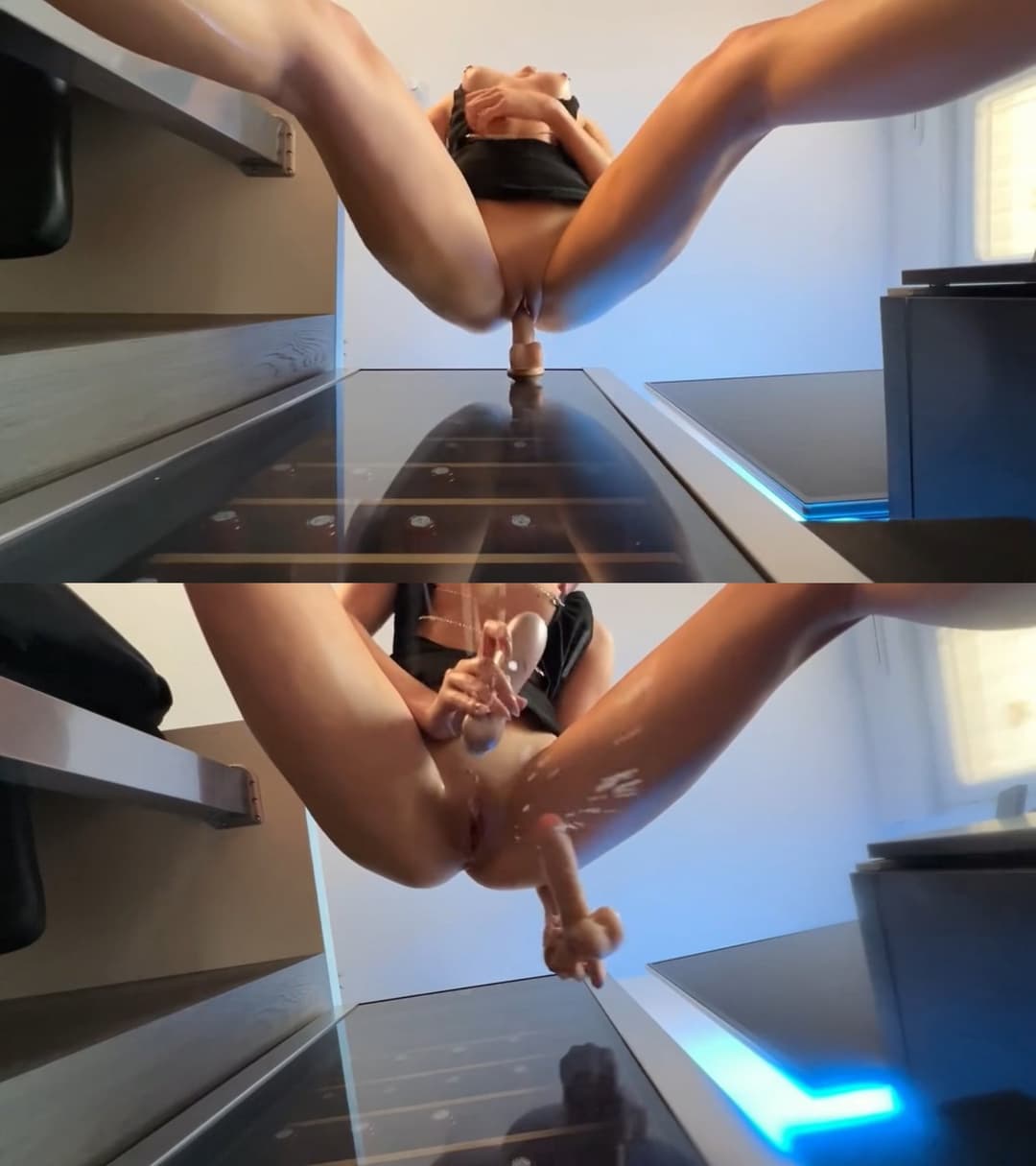 Teen Girl Squirting On Her Dildo | solo dildo masturbating vibrator squirt