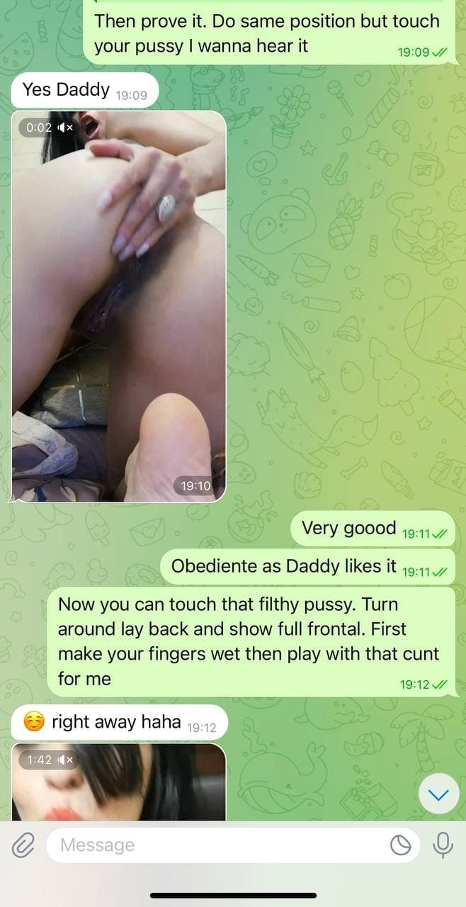 New cheating slut used and almost caught by bf at the end