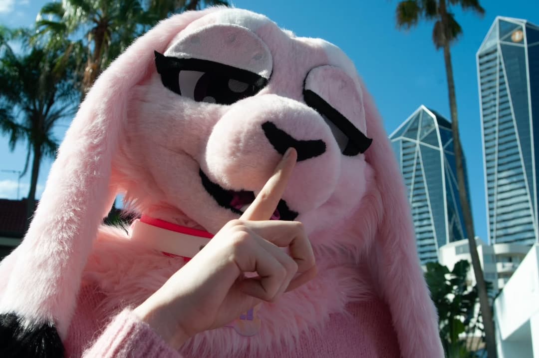 [FURRY] ??? Australian femboy with pink bunny fursuit (bňüŷÿbüņș/ĦöppëřĦöpș_)