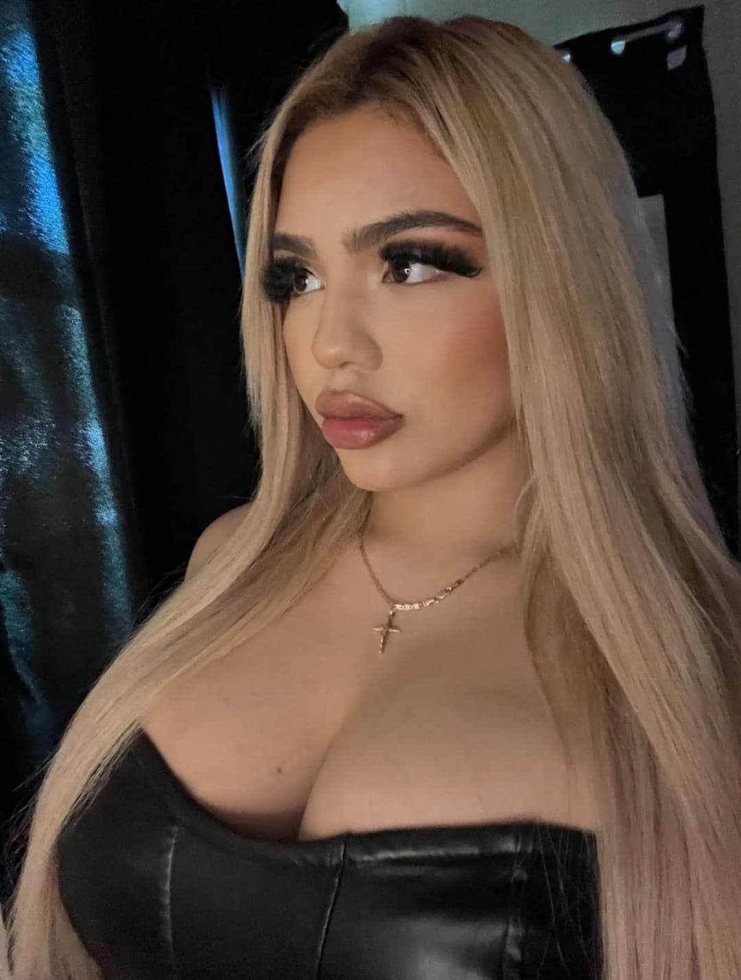 Sexy blonde Latina with huge tits