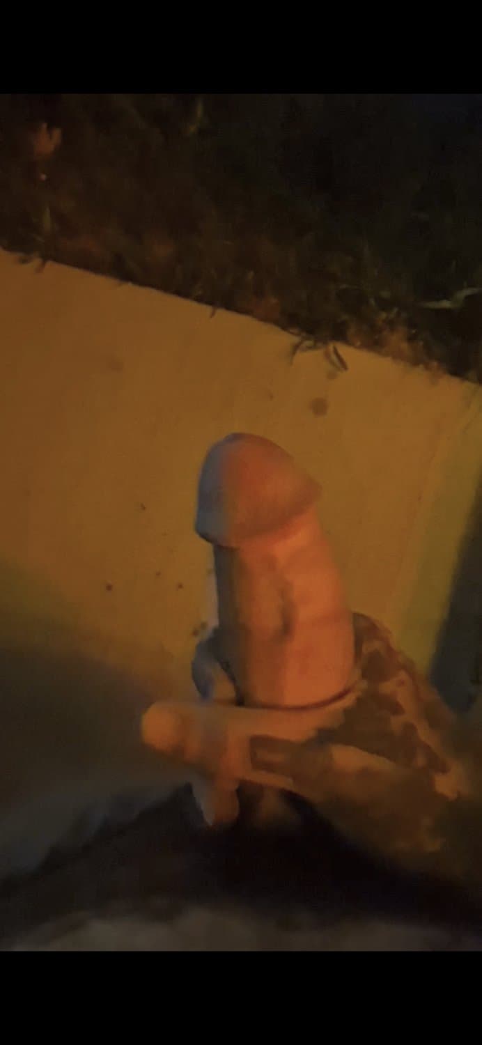 Risky jerking my cock and cumming in public