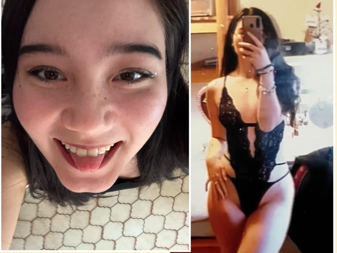 Click to view full size Lena B (22F, USA) corrupted from innocent, nerdy, good girl, to craving being jerked off to online