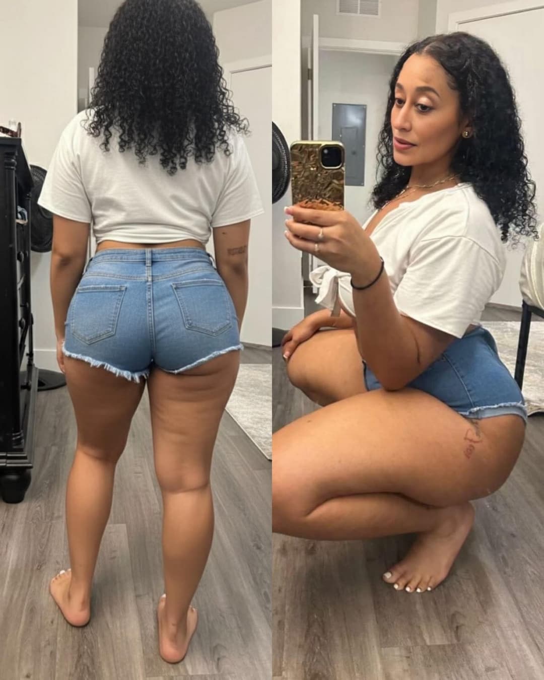 Denim shorts & Ass