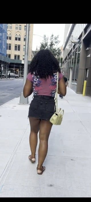 Skirt too short ass out NYC