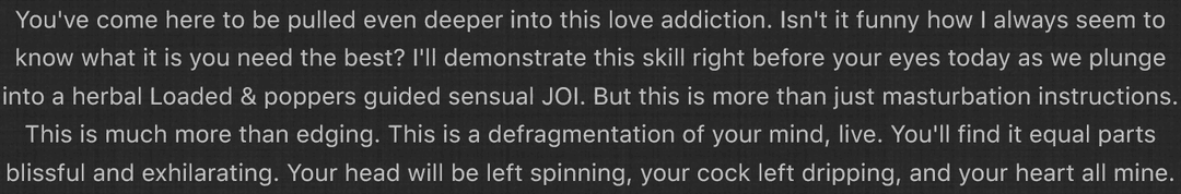 Mesmerize, Mind fuck