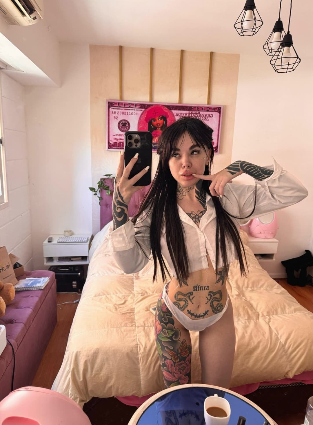 Put strawberry jam on my tits and start licking it off