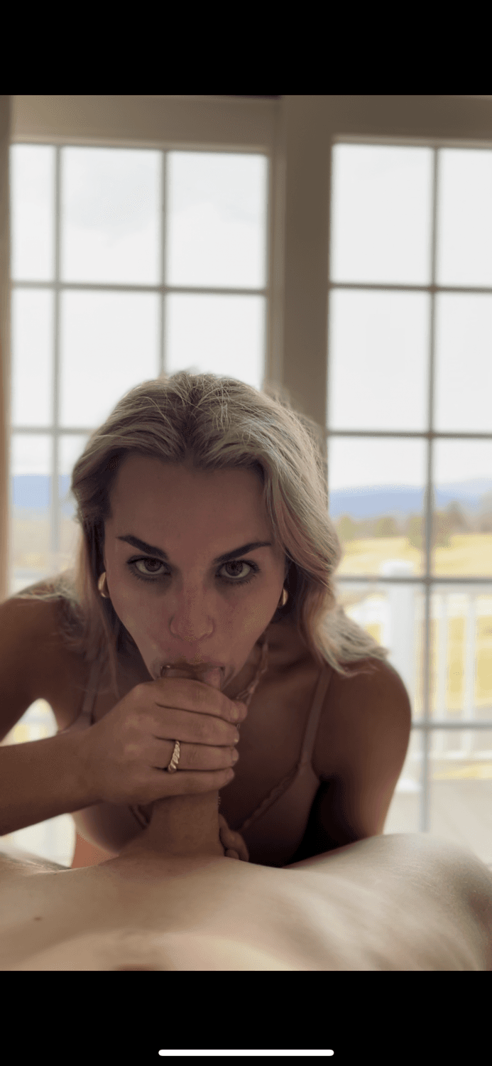 Beautiful Blonde Sensual Blowjob