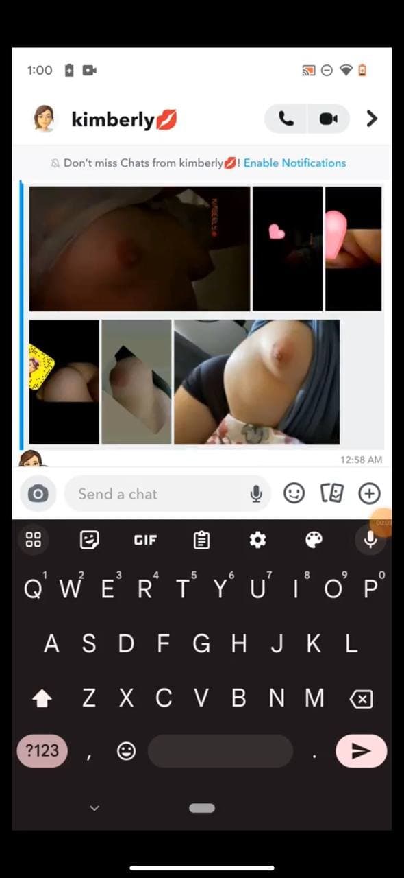 Snap slut Kimberly sends anyone nudes