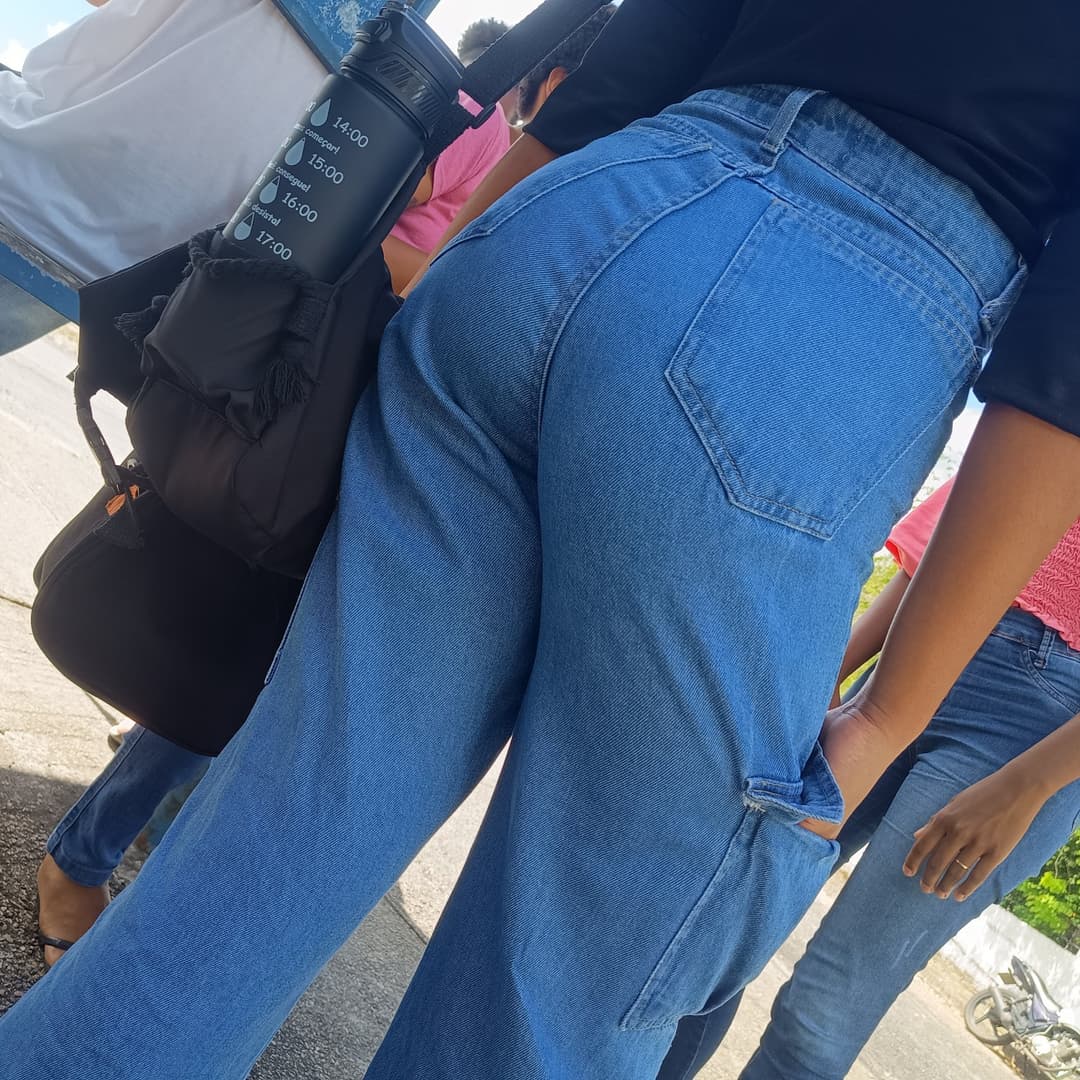 Candid ass that I took (college and bus stop) #7