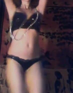 Horny wife dancing hot body