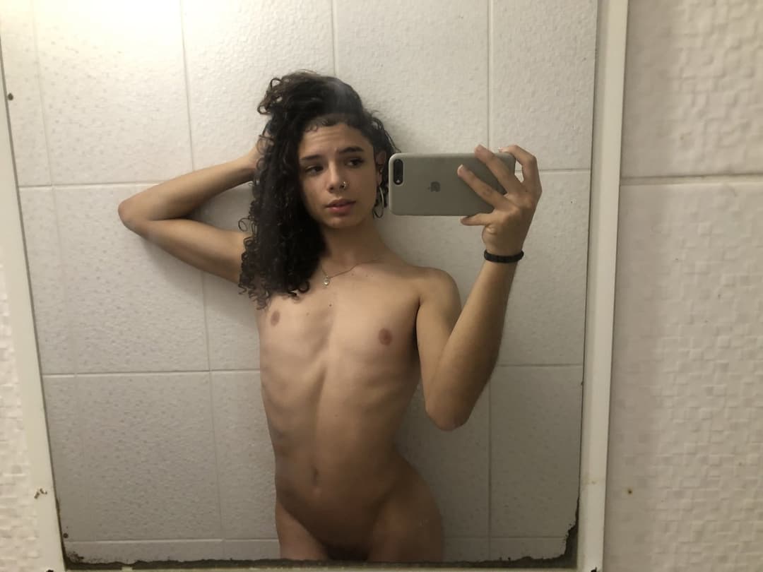 Curly latina shemale with big cock and perfect ass 3