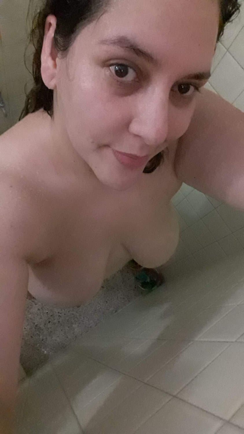 Curvy MILf in shower big boobs