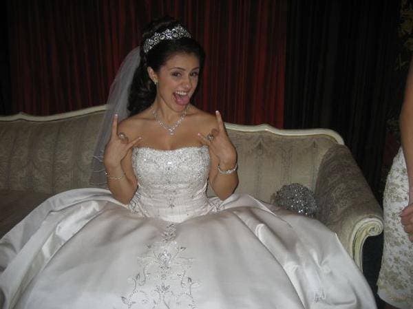 Swinger couple invite friends to a private fuck party after the ceremony.