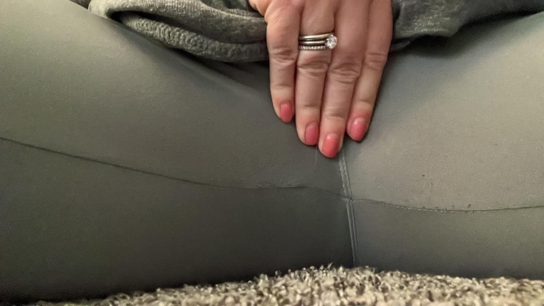Cheating hot wife loves showing off her ring, panties, crotch, pussy, ass, legs, and feet.