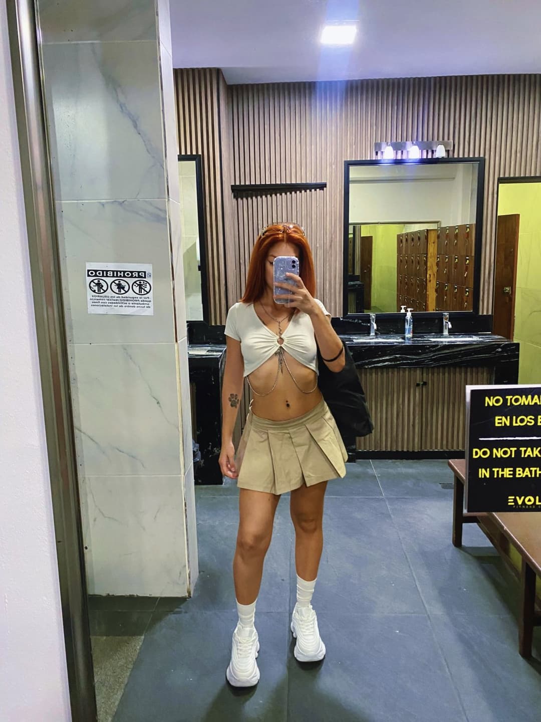 Having drinks, stripping down, and having fun