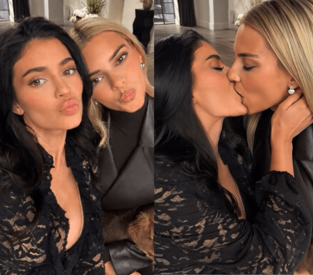 two baddies looking hot kissing eachother (ai)