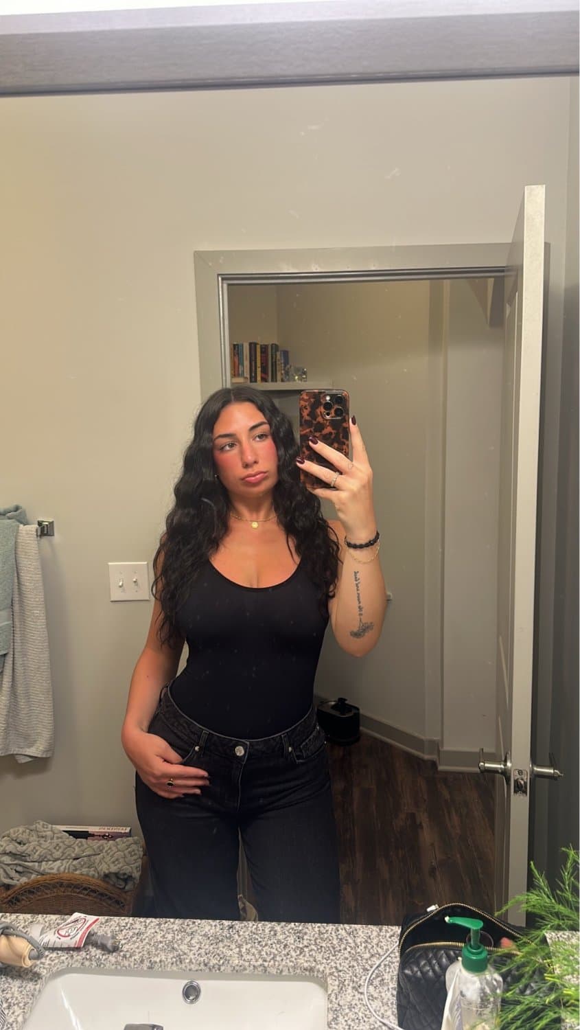 Friends stepsister (23) grew up with big boobs