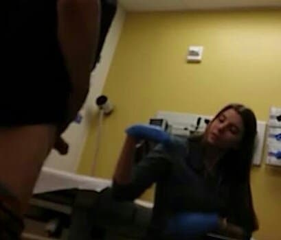 Old perv tries his hardest with a hot doctor