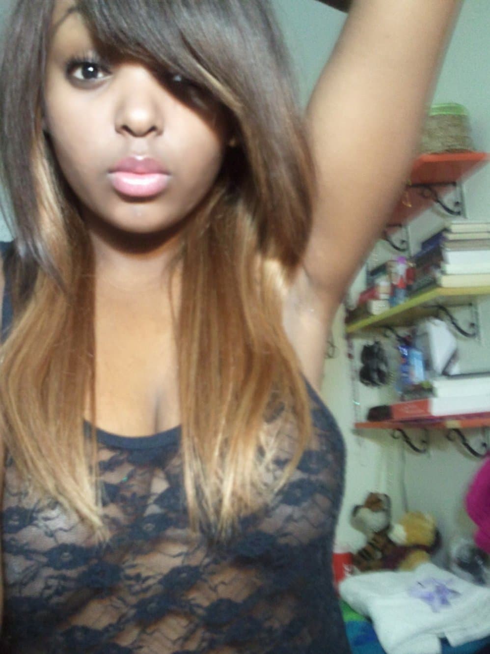 black slut with big tits and big areolas