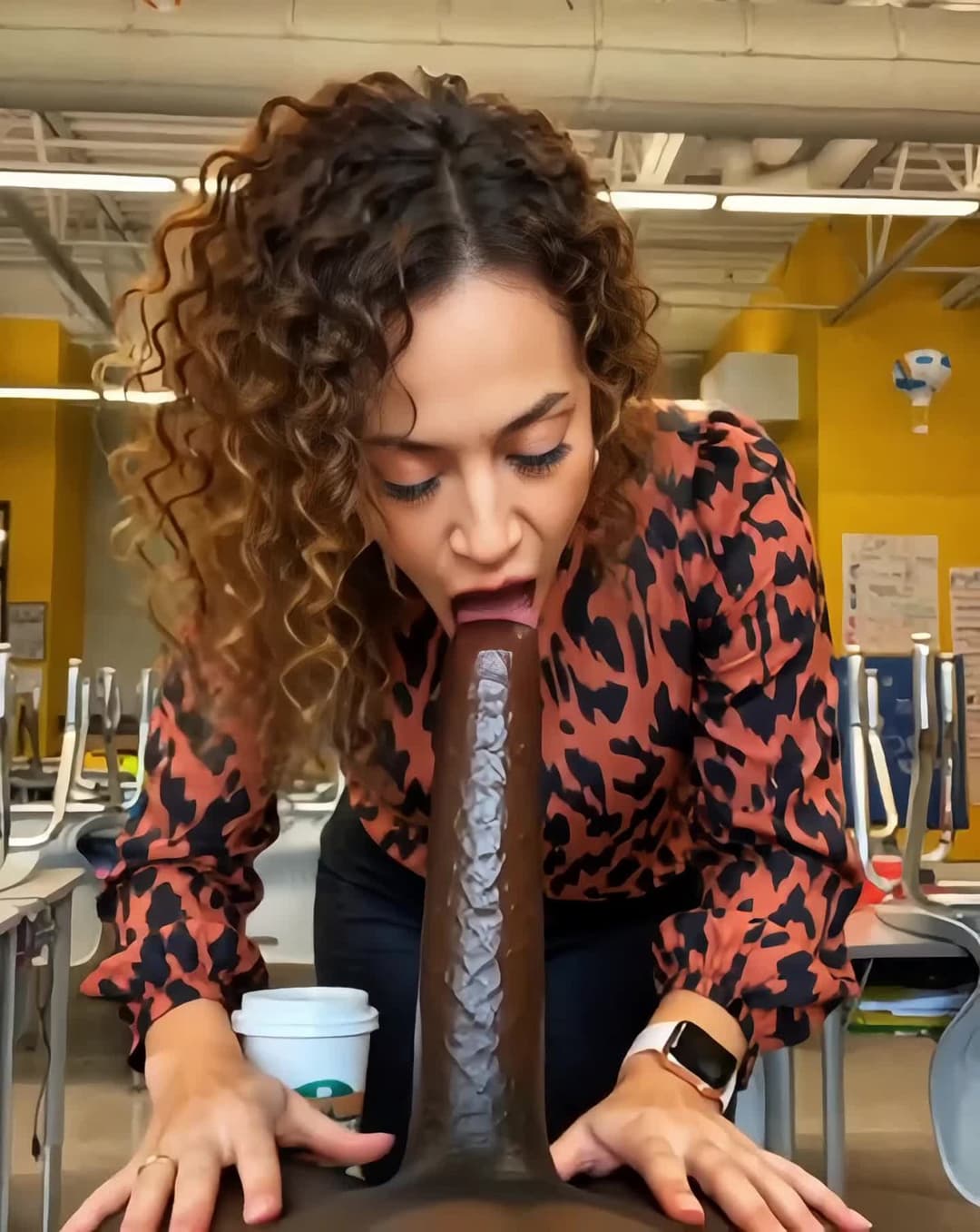 Ai Latina MILF Sucks BBC (video enhanced)