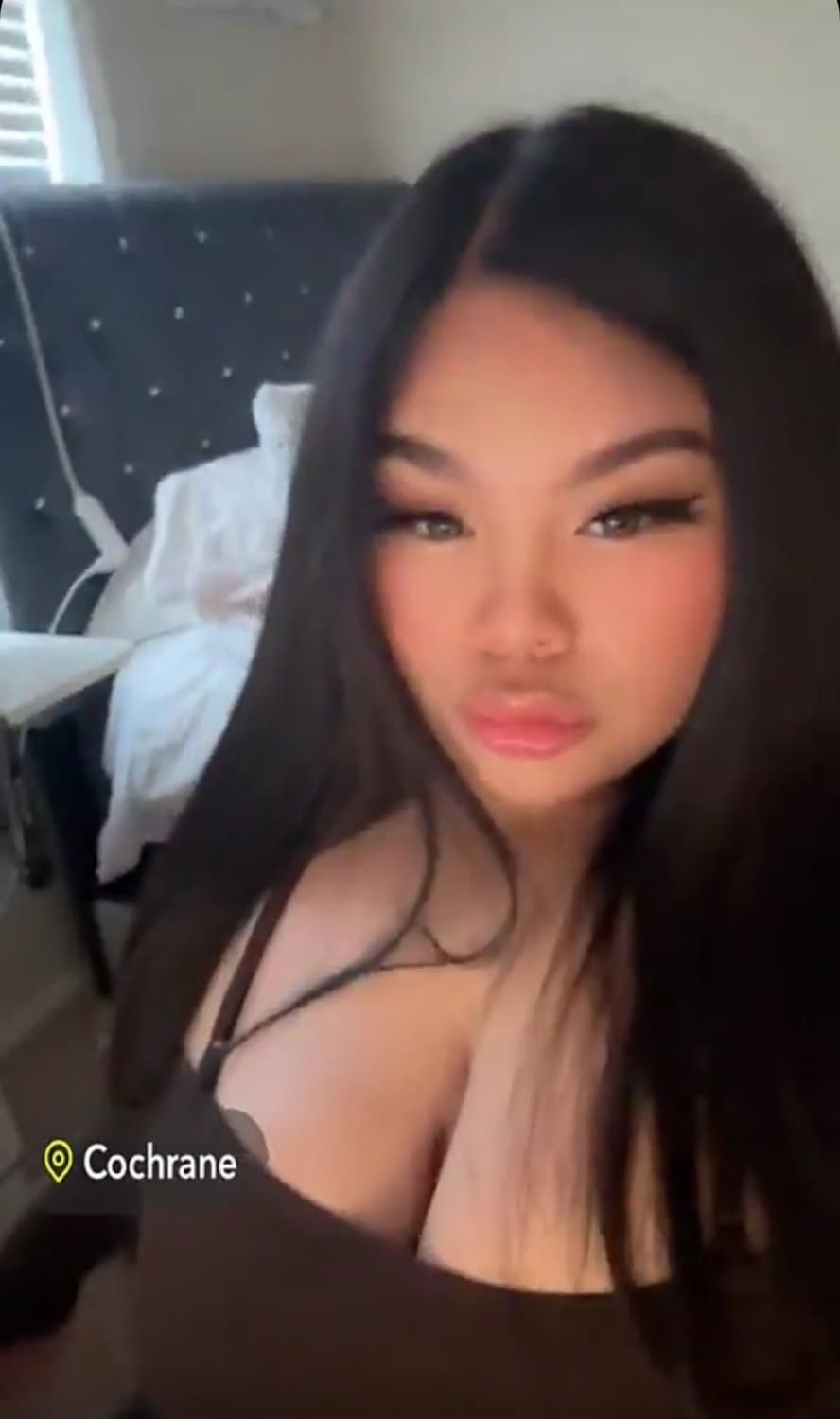 Asian slut likes being choked