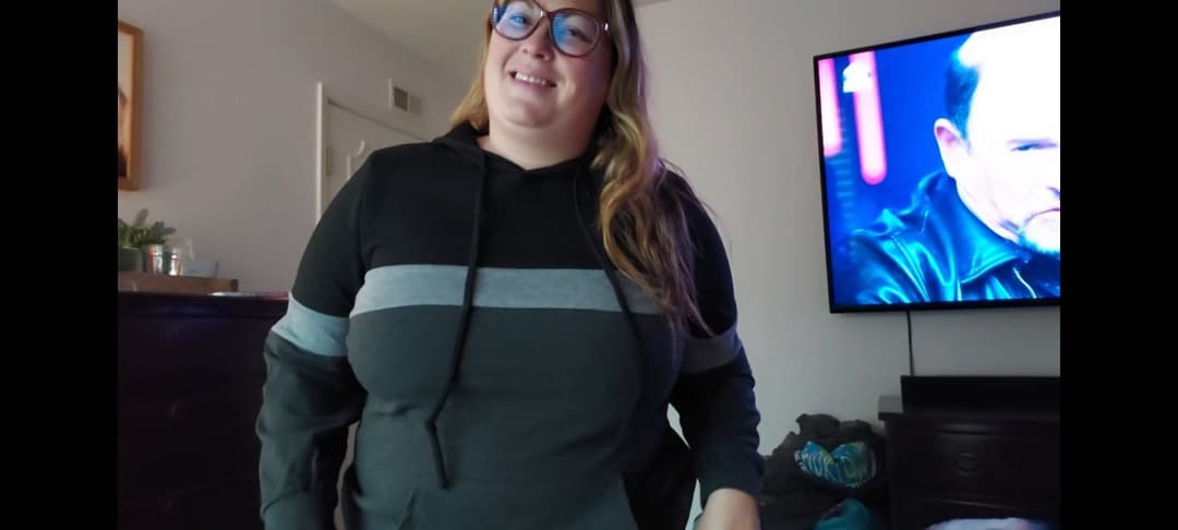 Click to view full size Married BBW neighbor shows of her sweater puppies and bj skills