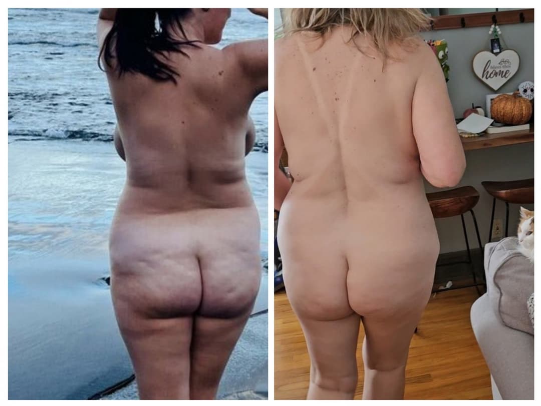 COLLAGE Side by Side Comparison Wife