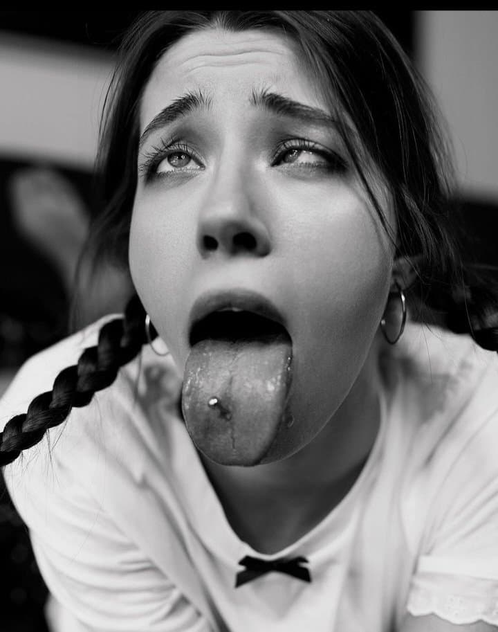 Long tongue girl