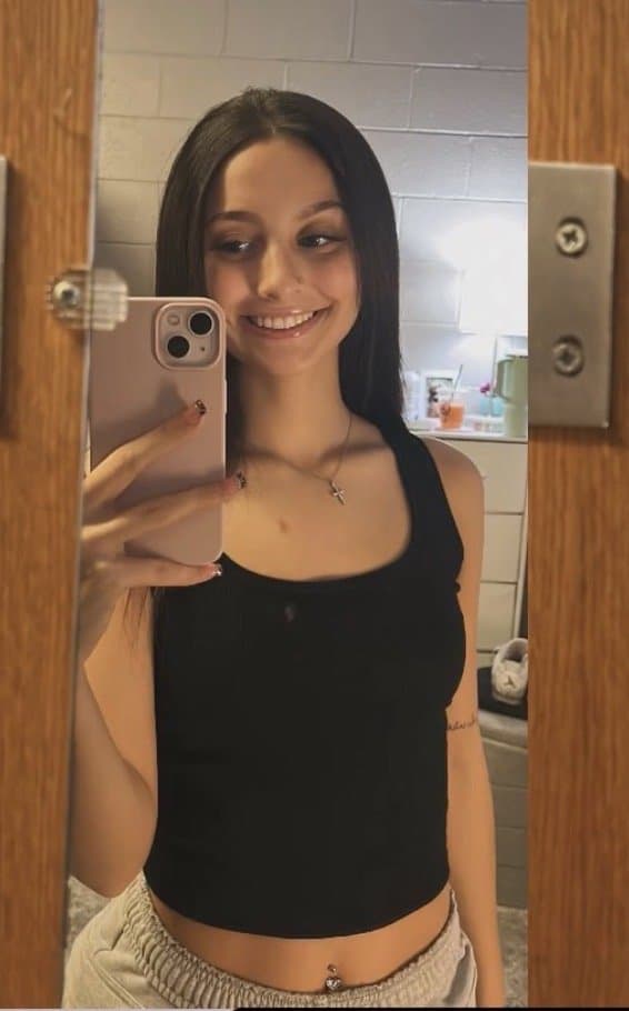 College slut Ella being a slut in her ball state dorm