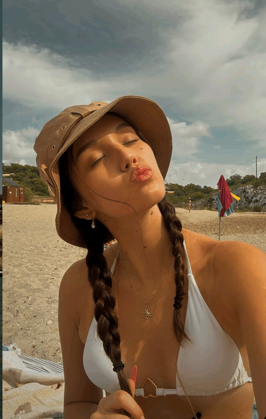 Sexy teen with long legs