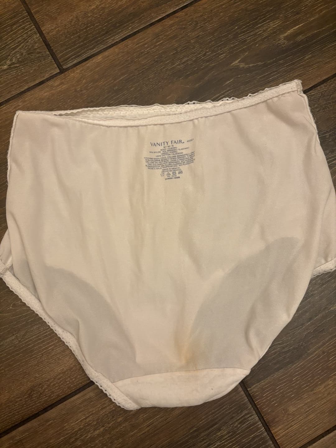 Used granny panties with shit stain