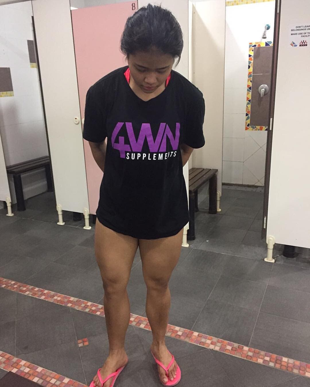 My favourite fitness girl with big thigh but I like her thigh more But she arrogance type