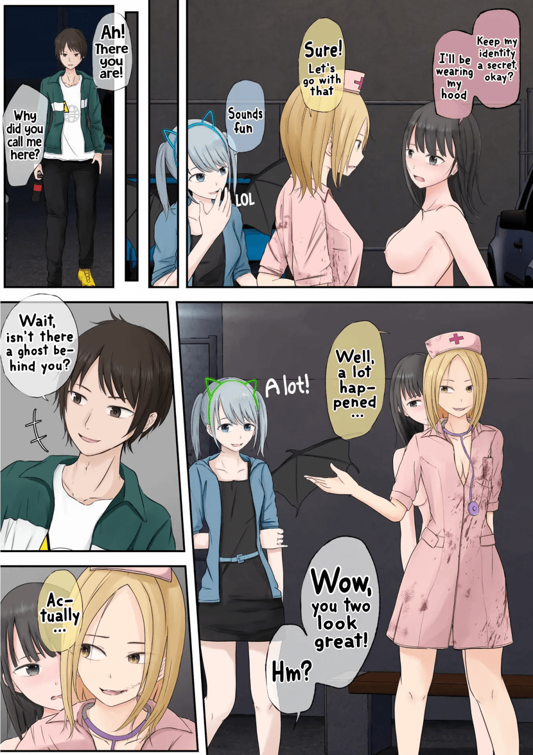 Click to view full size Halloween Roshutsu Shoujo _ Halloween Exhibitionist Girl nude version