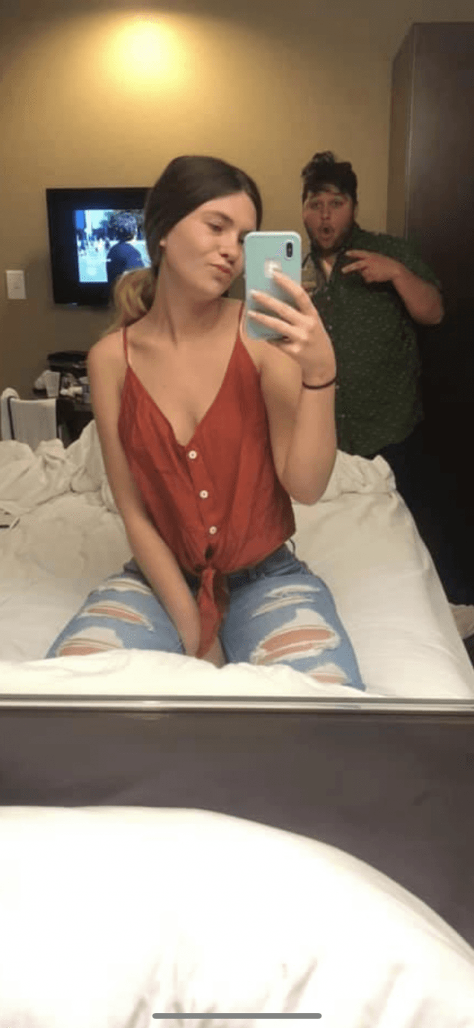 Naughty nurse sucking lucky guys nice cock while she stares up at him