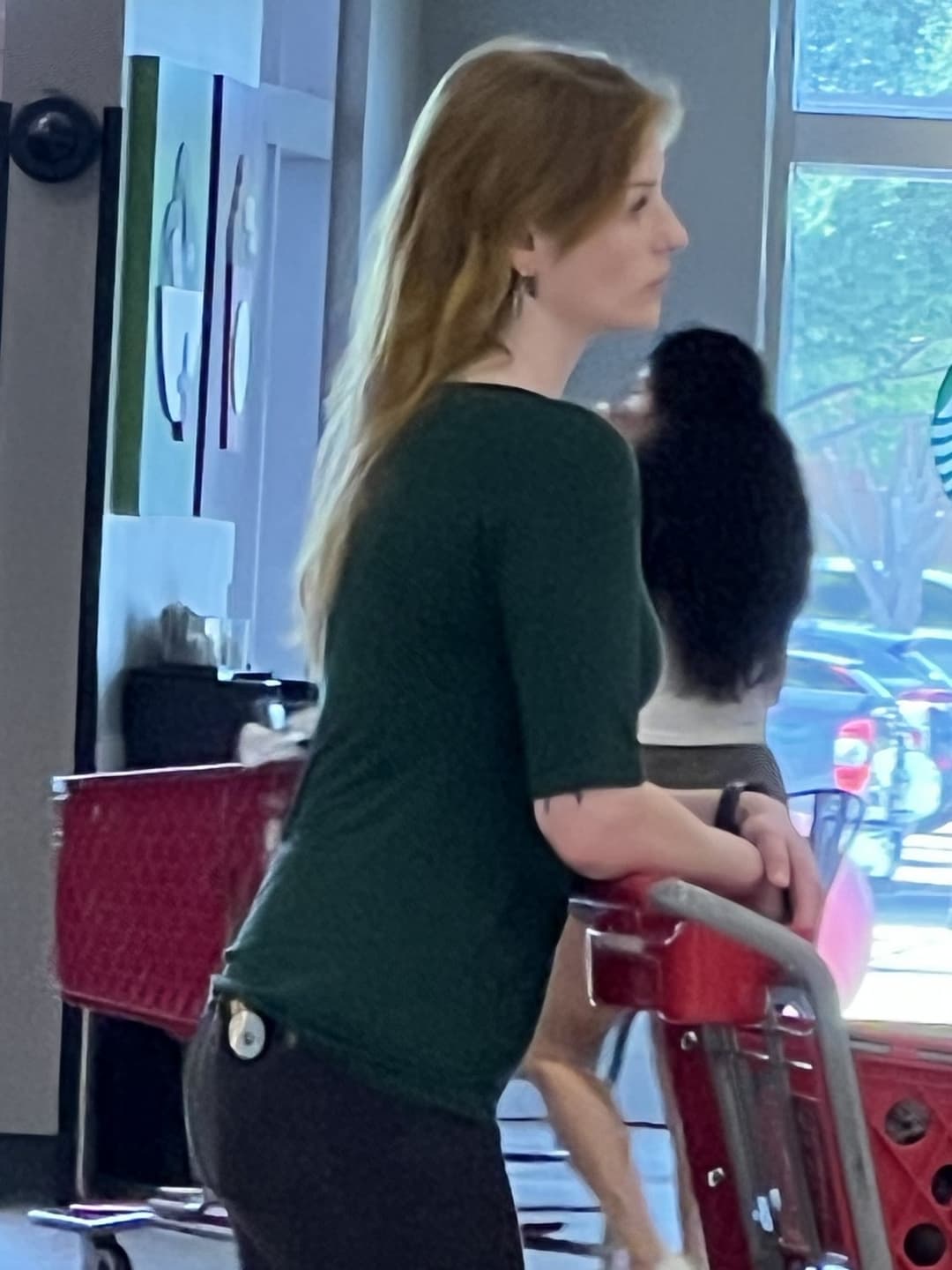 Candid MILF/Teen creep shots (she caught me and liked it!)