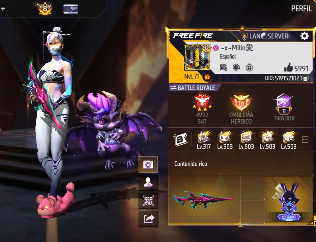 Putimillo freefire 20 an̈o, empieza su carrera y premia a los que la siguen, me pidio subirla aqui❤️