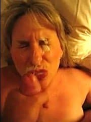 Cumslut Beth gets a HUGE facial in her face eyes & mouth in this classic video clip #cumslutbeth
