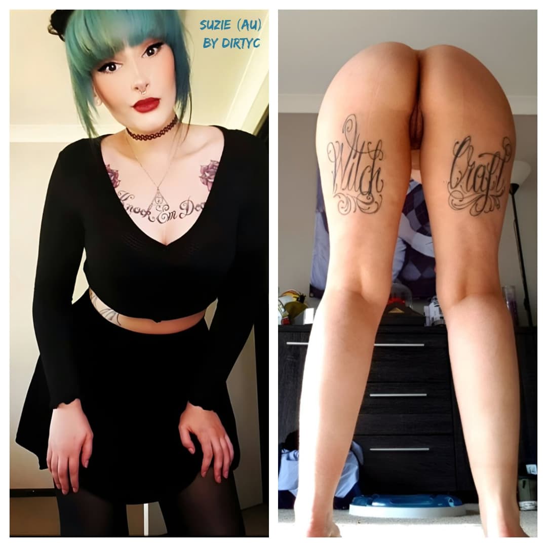Australian slut Suzie on/off Collage
