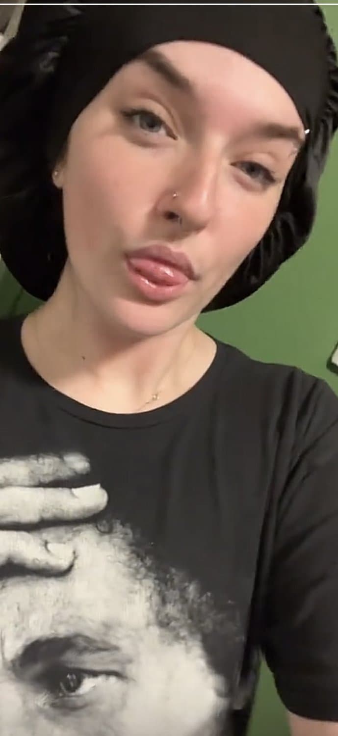 White Girl Leaves a Mess On Her Bed after Cumming On Black Horsecock