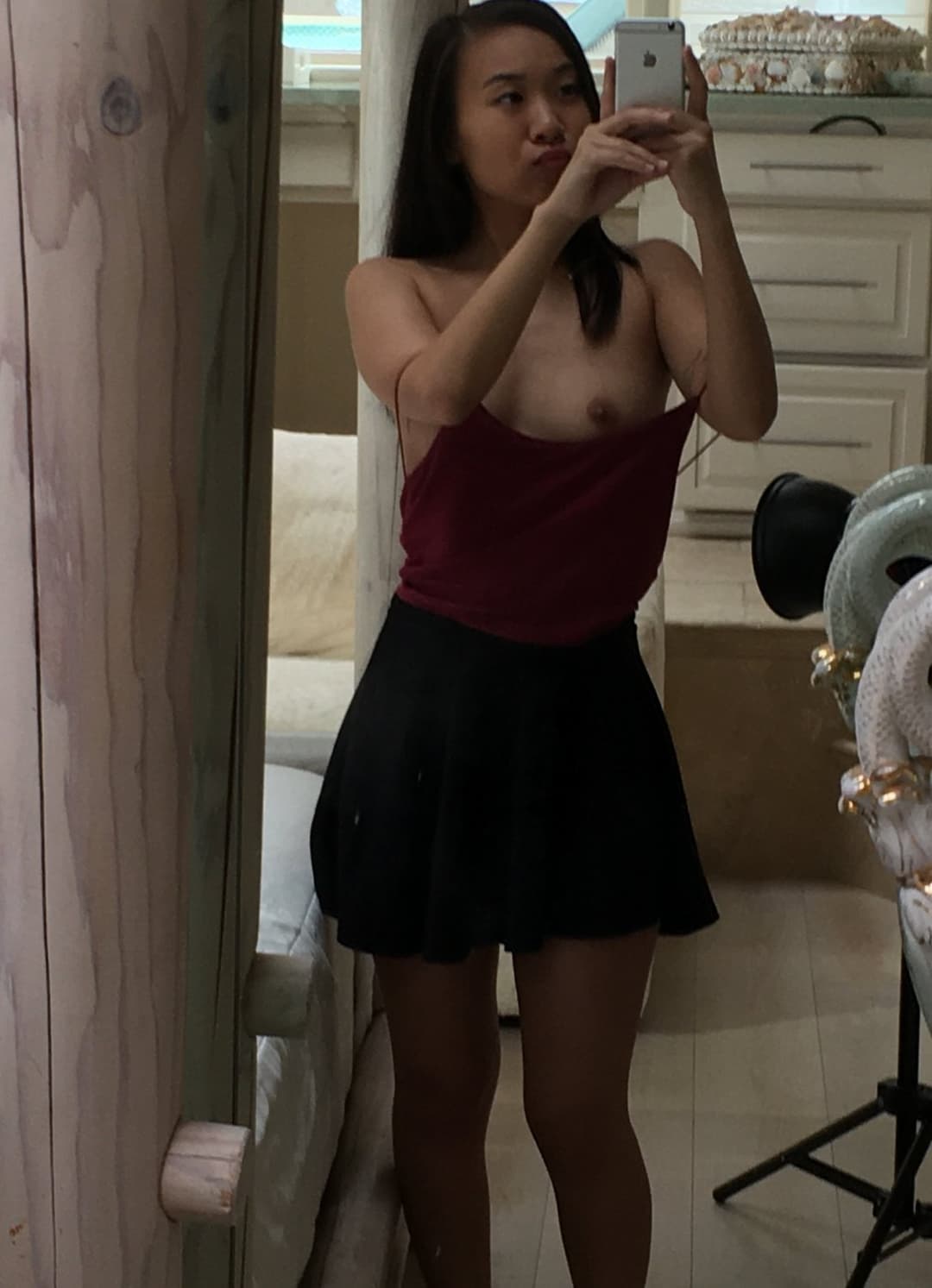 Kimmy asian amateur taking big white cock MEGA