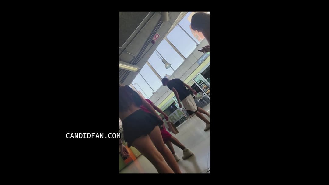 Spying on stranger in short skirt - captured on hidden cam for 22 minutes