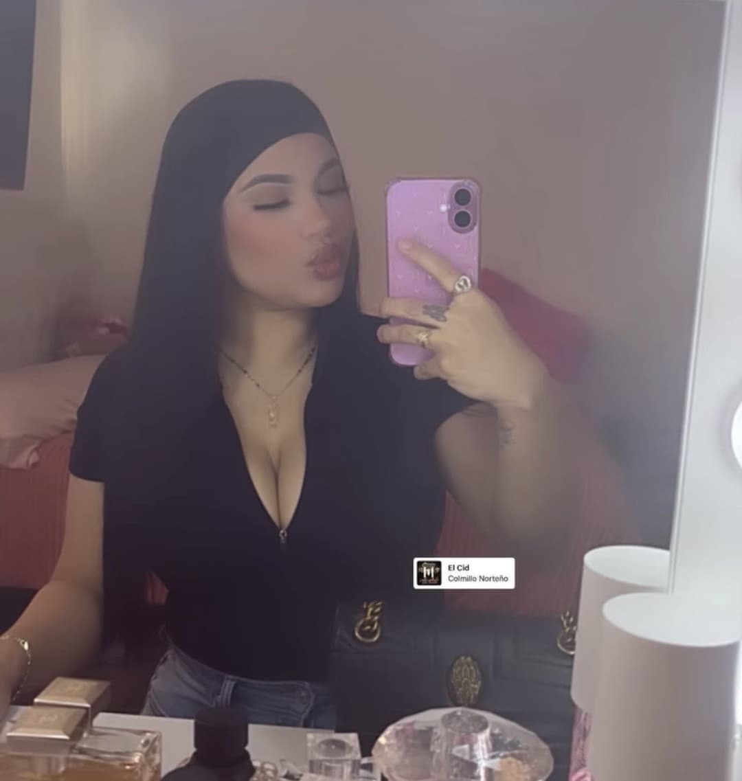 Big tit Latina milf showing toes