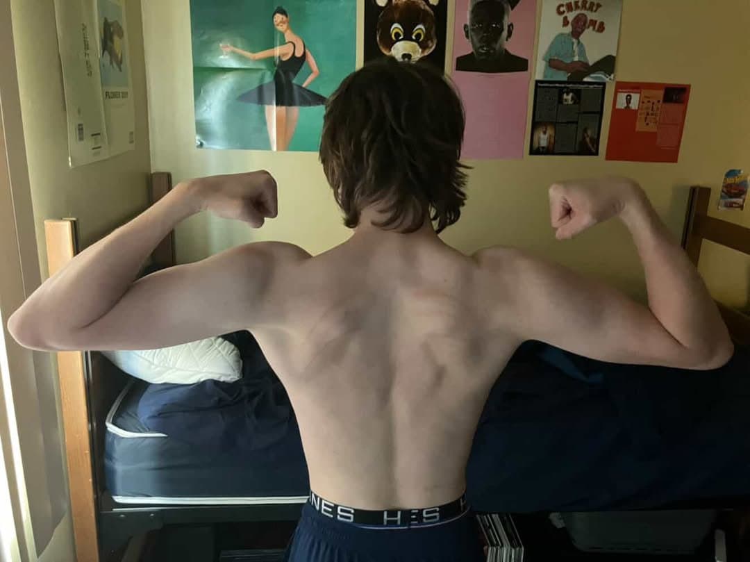 stupid white college boy baited and shows dick