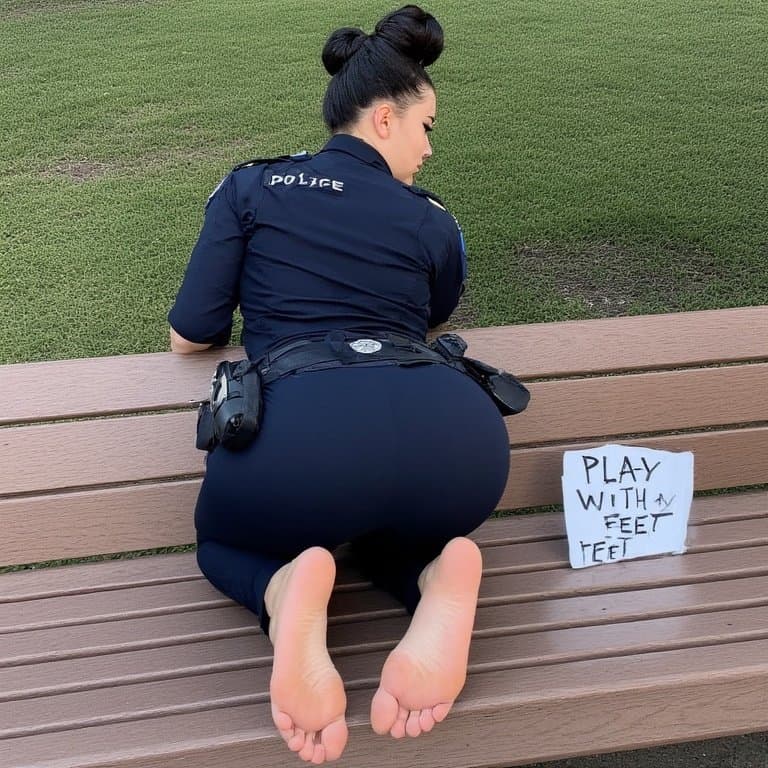 Asian officers want their fleshy soles messed with