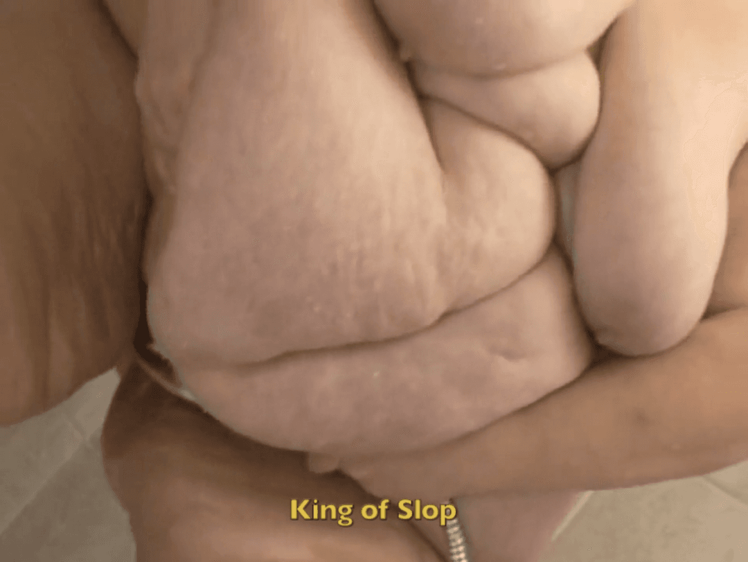 Big Sloppy SSBBW With Huge Belly Showers