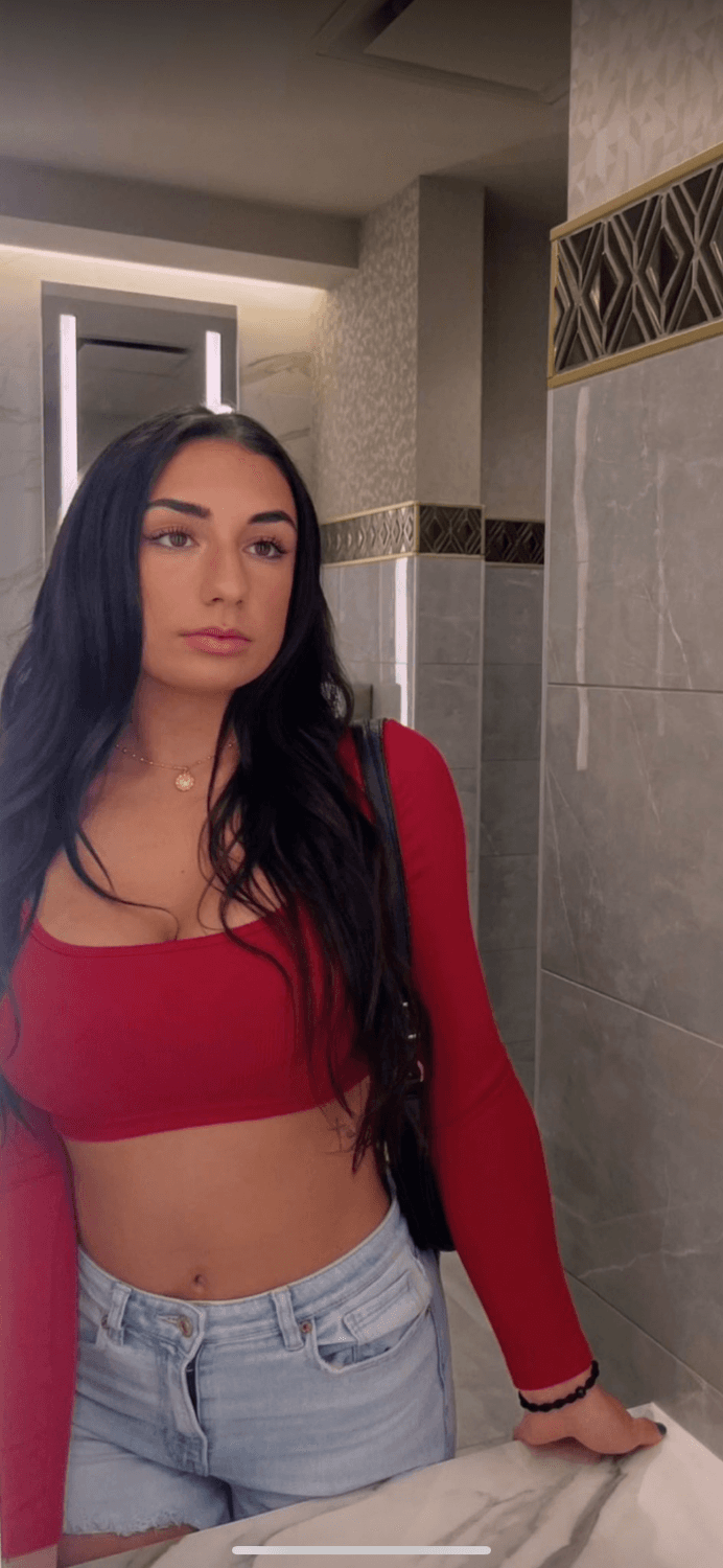 Friends stepsister (23) grew up with big boobs