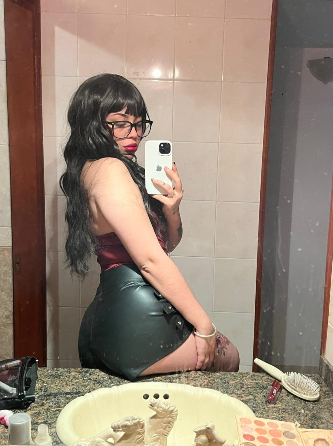 I’ll let you peek under my skirt but only if you beg nicely