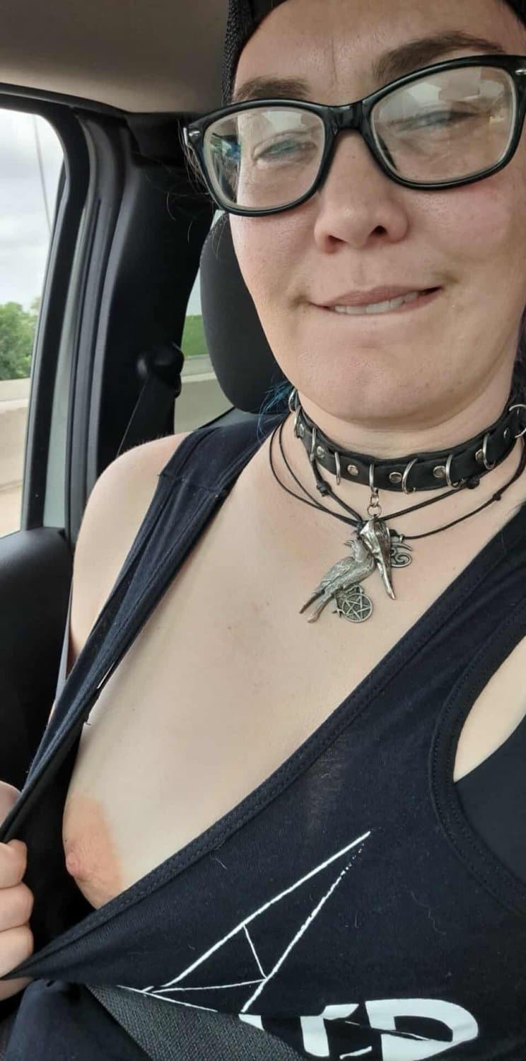 Amy cant even stop thinking about cock while driving