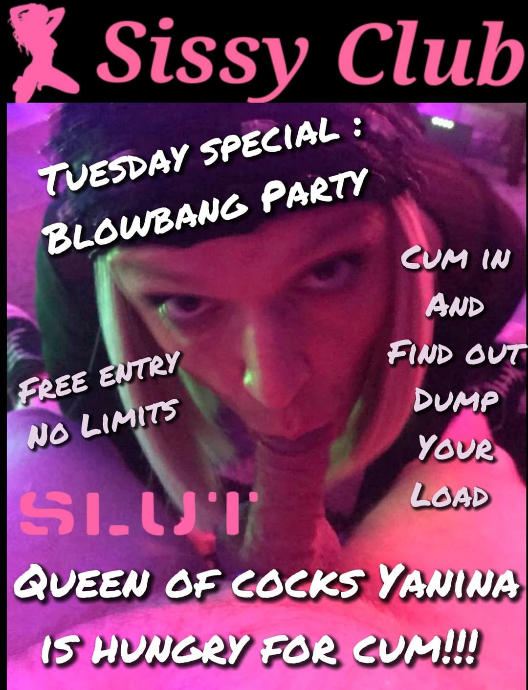 Anal addicted whores at the Sissy Club