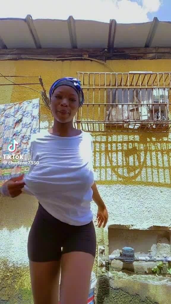 Big Breasted African Slut Is A Tease